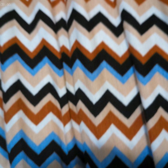 Multi-Colored Chevron Print Sleeveless Tie Waist Dress SZ 1X by Lascana Venus - Picture 4 of 8